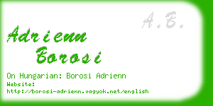 adrienn borosi business card